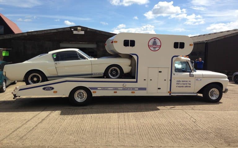 1966 Ford F250 Shelby race car transporter £49500